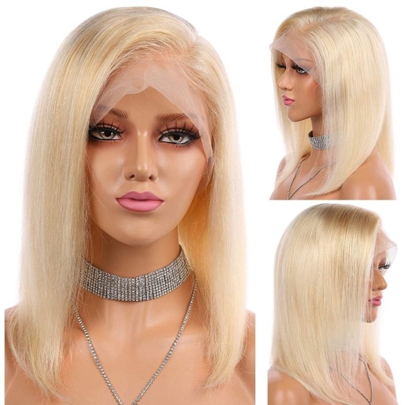 ?LEX 12” 613 Blonde 100% HUMAN  FULL LACE BOB WIG main image 5